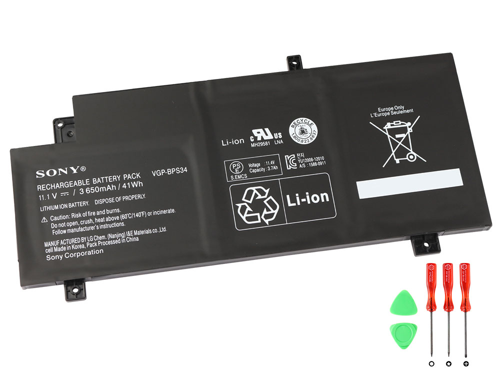 41Whr 3650mAh Sony Vaio SVF14A15CXS Original Batterier