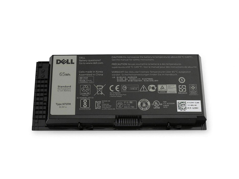 65Whr Dell Precision M4800 P20E Original Batterier