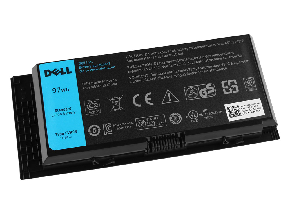 97Whr Dell Precision M6800 P30F Original Batterier