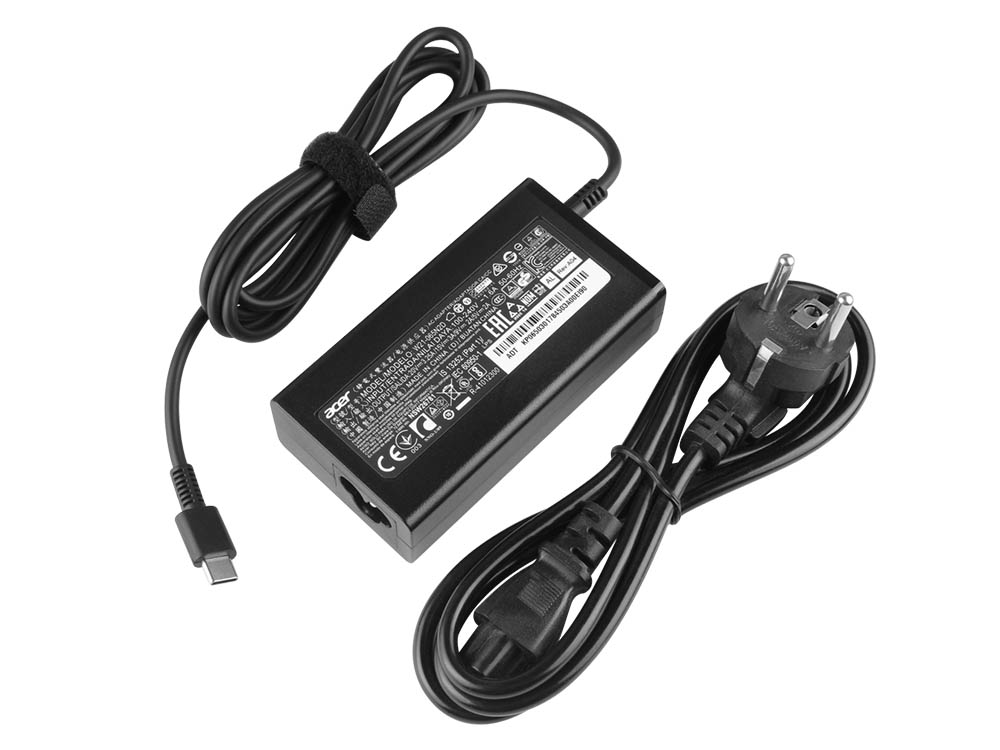 Acer Aspire 14 AI A14-52MT-53EH Laddare AC Adapter Original 65W USB-C + Kabel