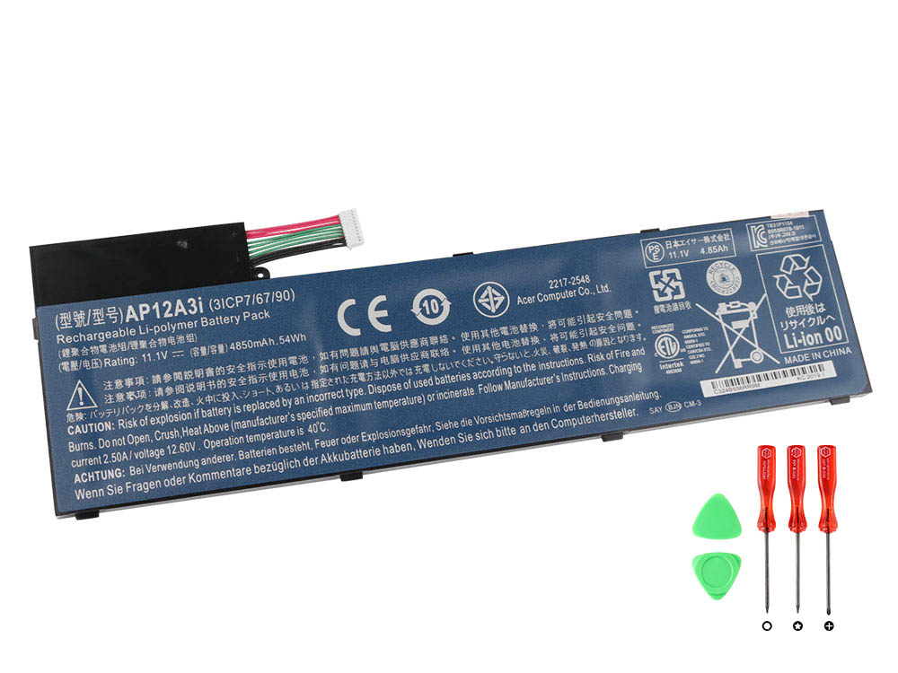 4850mAh Acer 3ICP7/67/90 AP12A3i AP12A4i Original Batterier