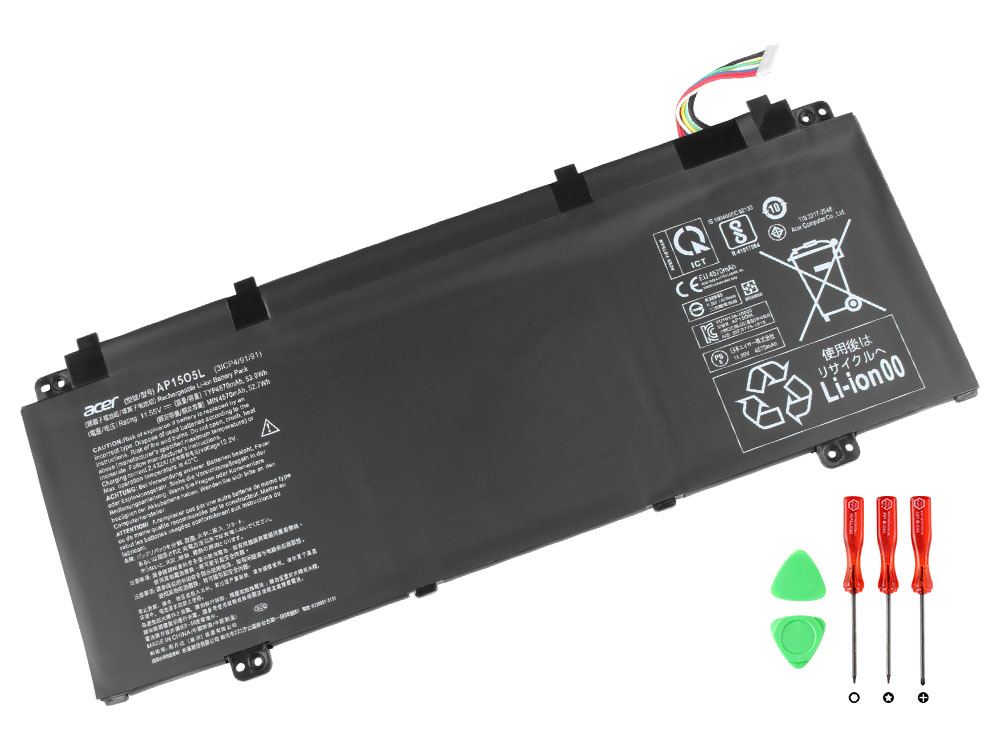 4670mAh 53.9Wh Batterier Acer Chromebook 15 CB315-2H-25TX