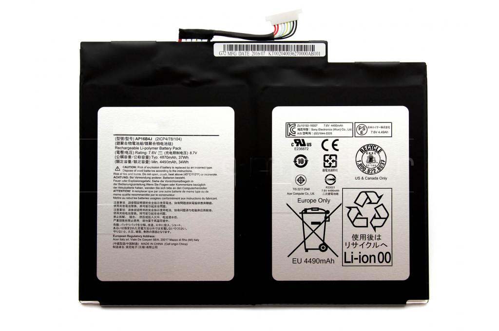 4870mAh 37Wh Batterier Acer AP16B4J KT.00204.003
