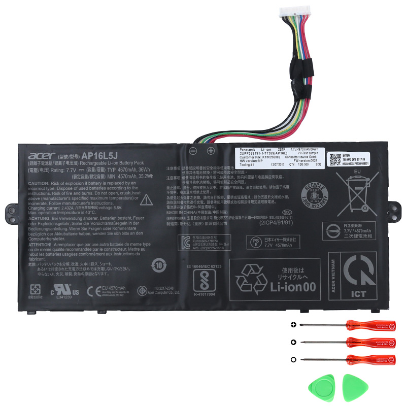 4670mAh 36Wh Batterier Acer Switch 3 SW312-31