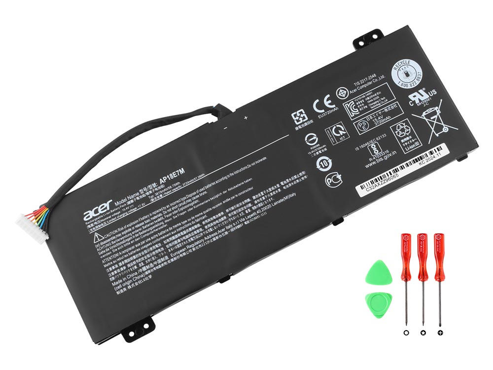 Acer Aspire 7 A715-78GP（AP18E7M) Batterier 58.75Wh 3815mAh