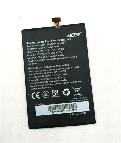 Original 2300mAh 8.85Wh Batterier Acer 1ICP4/56/85
