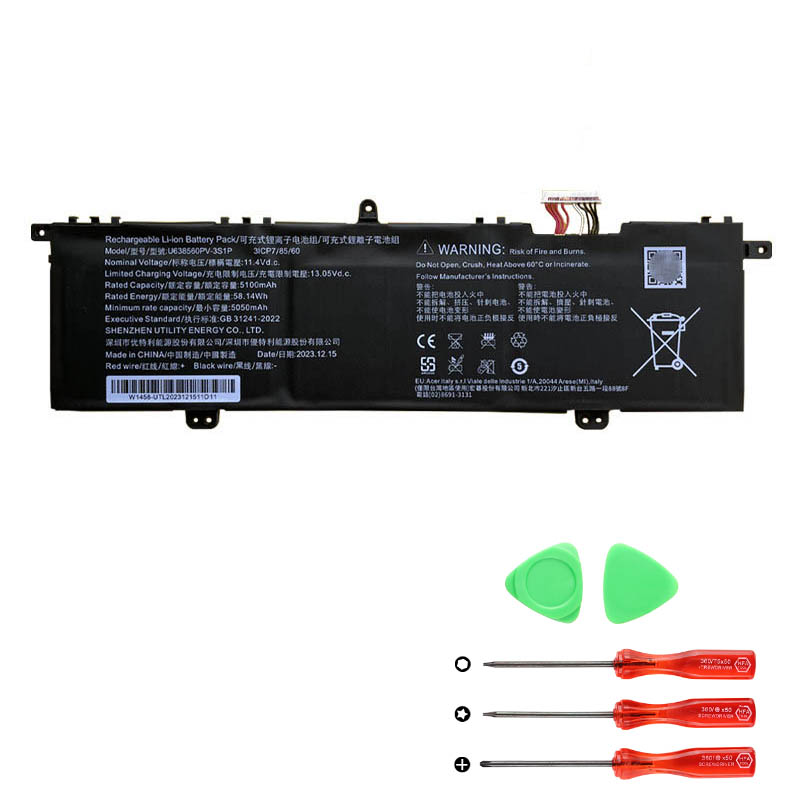 Acer Aspire Lite 14 AL14-51M（U638560PV-3S1P) Batterier 5100mAh 58.14Wh