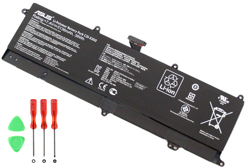 5136mAh Asus C21-X202 Original Batterier