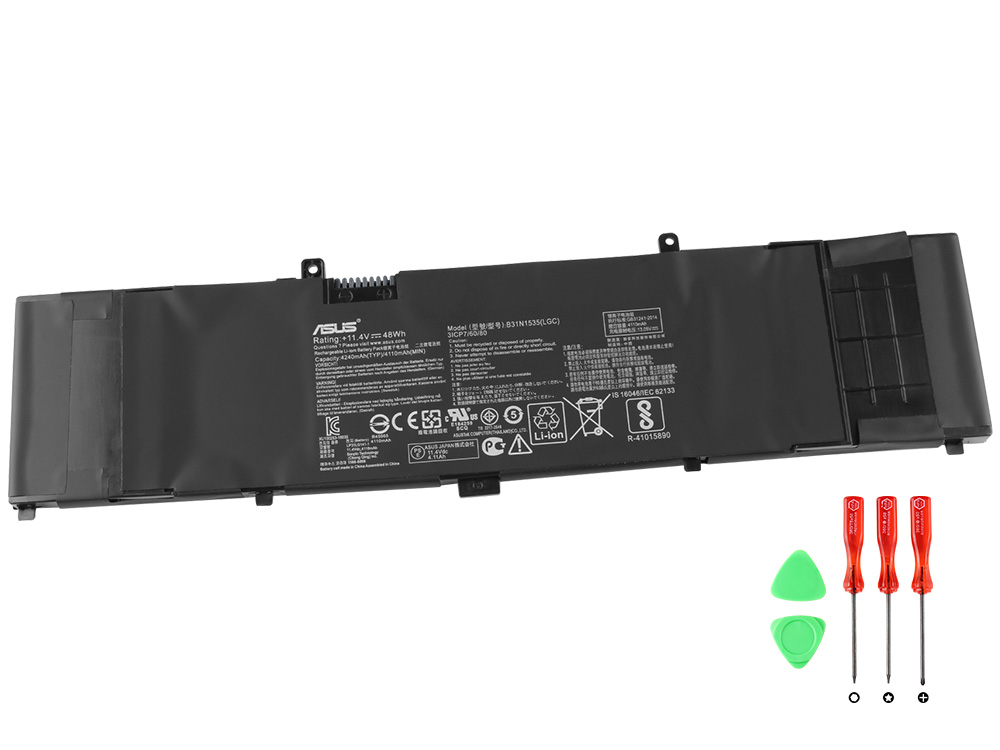 48Wh 4110mAh 3 celler Asus 0B200-02020000 Original Batterier