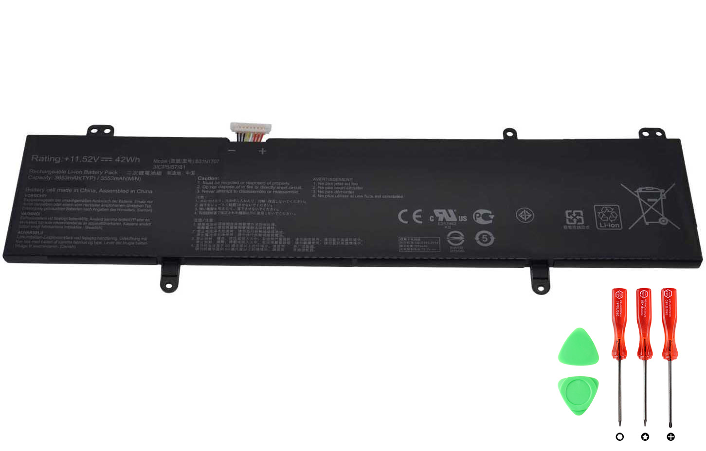 Original 3630mAh 42Wh Batterier Asus A411UF