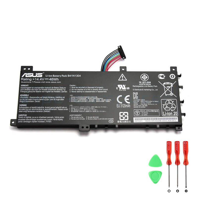 Original Batterier Asus B41N1304 0B200-00530000 3200mAh 46Wh