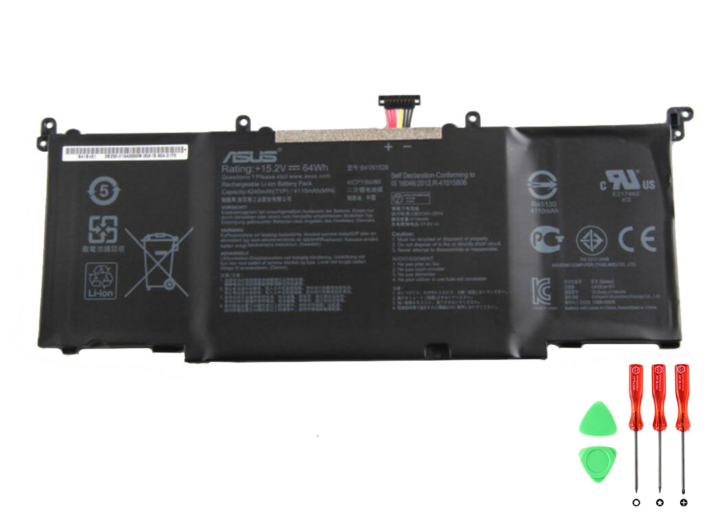 64Wh 4110mAh 4 celler Asus B41N1526 Original Batterier