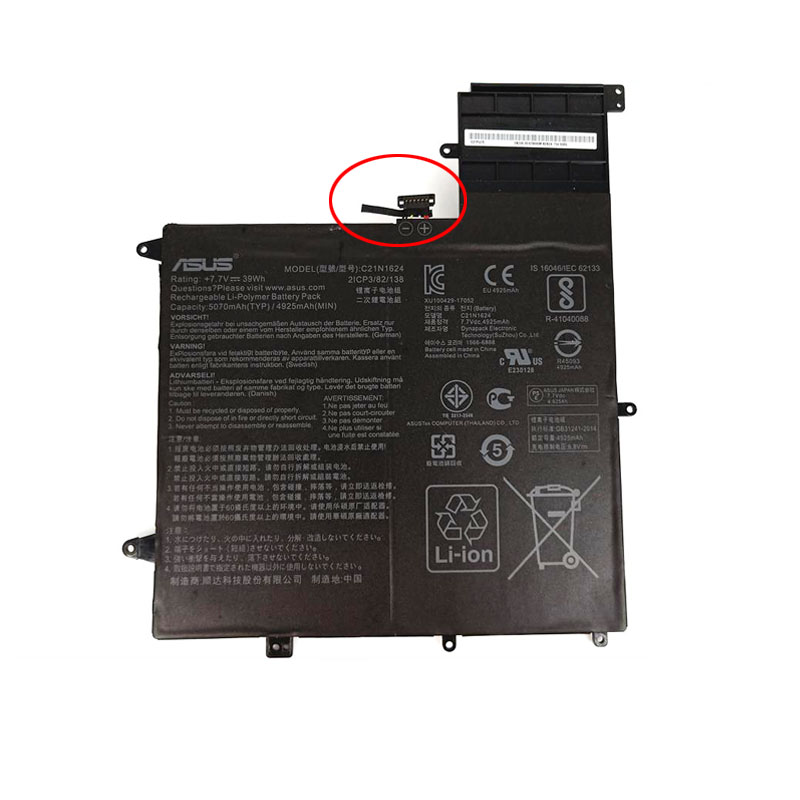 Original Batterier Asus C21N1624 0B200-02420000 5070mAh 39Wh