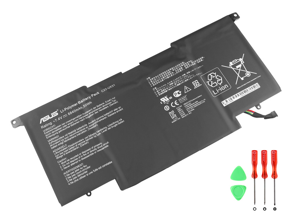 Original 6840mAh Batterier Asus Zenbook UX31E-XH72 UX31E-XH51