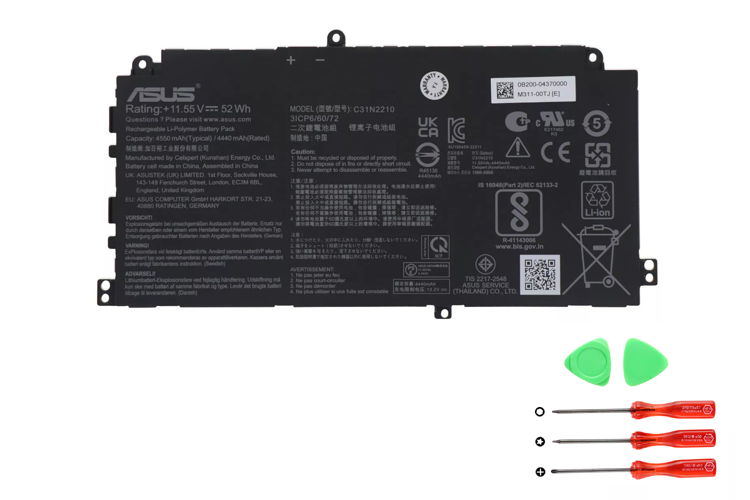 Original Batterier Asus 0B200-04370000 4440-4550mAh 52Wh