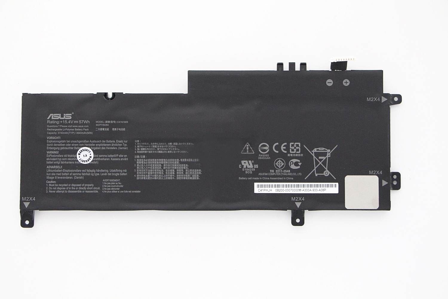 Original Batterier Asus 0B200-03070000 C41N1809 3740mAh 57Wh