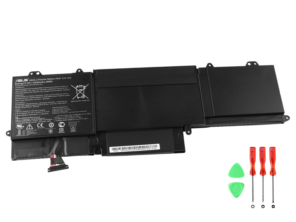 6520mAh Asus C23-UX32 Zenbook Prime Original Batterier
