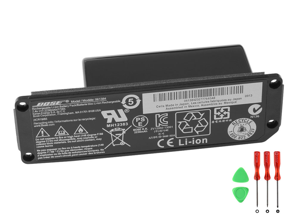 Original 2230mAh 17Wh Batterier Bose Soundlink Mini I 061384 061385