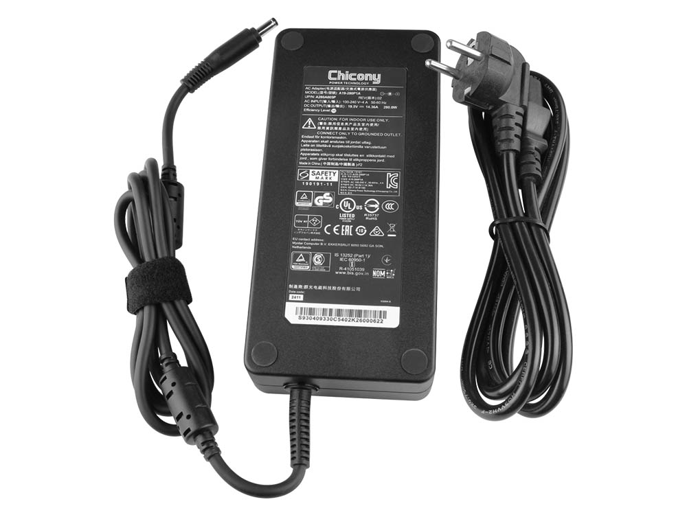 Acer Predator Helios 300 Gaming PH315-55-70K4 Laddare AC Adapter 280W + Kabel