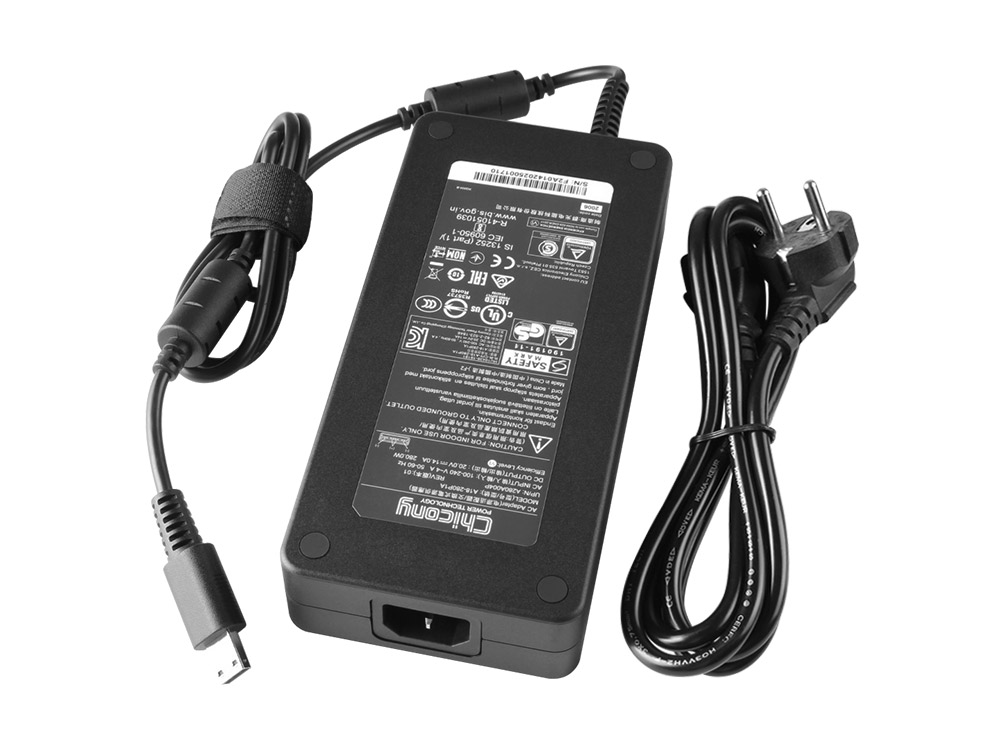 MSI GE76 Dragon Tiamat 11UG Laddare AC Adapter Original 280W + Kabel