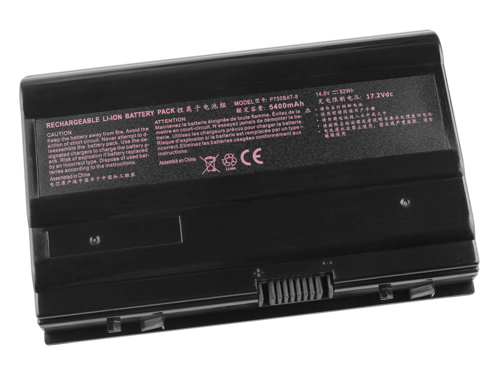 5500mAh 82Wh Batterier Clevo 6-87-P750S-4271