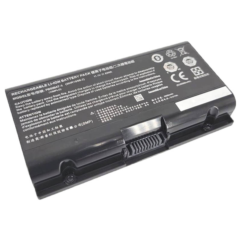 Batterier Clevo 6-87-PB50S-62D02 5500mAh 62Wh