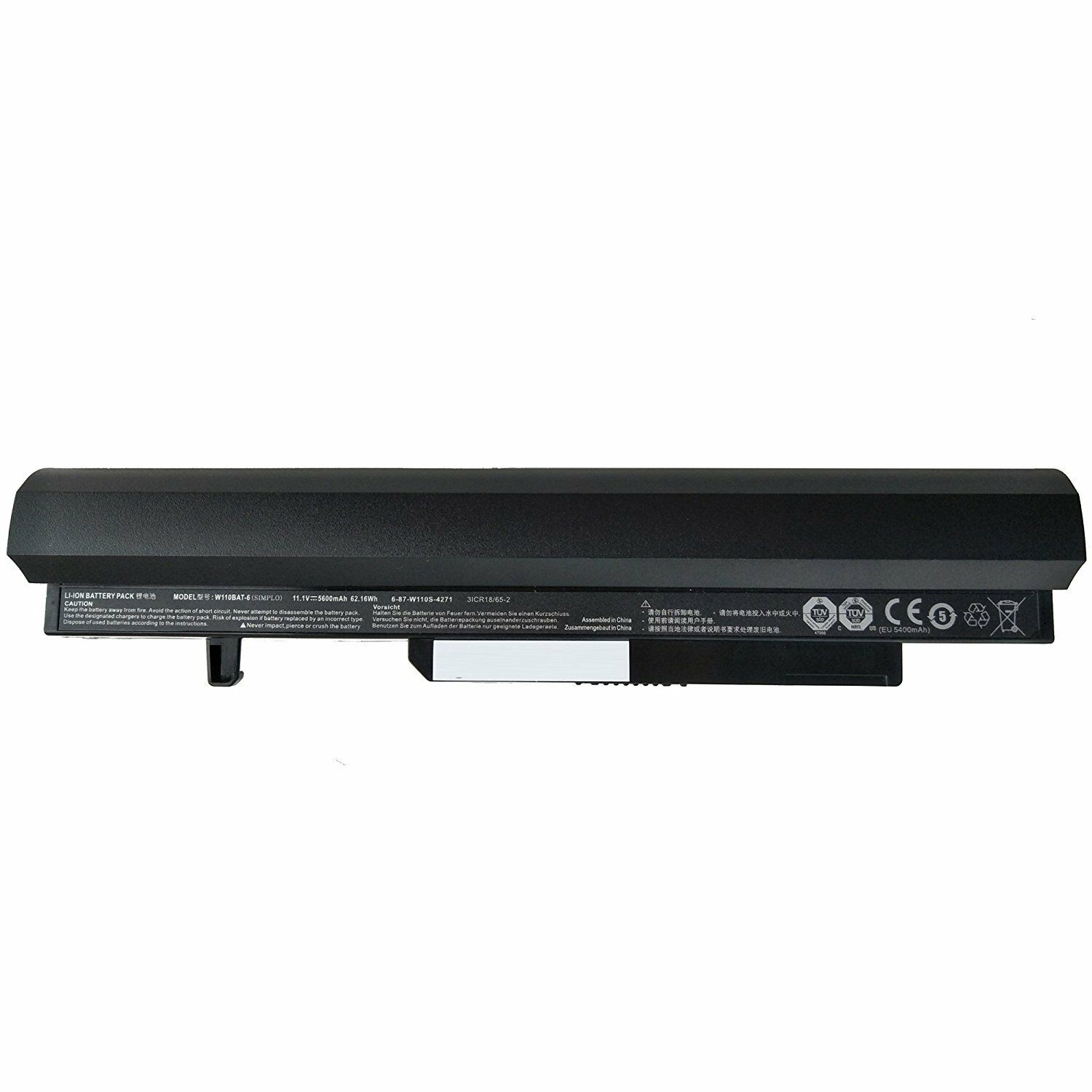 5600mAh 62.16Wh Batterier Clevo W110BAT-6