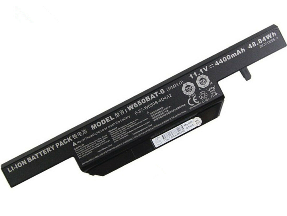 4400mAh 48.84Wh Batterier Clevo W670 W670RBQ W670RBQ1