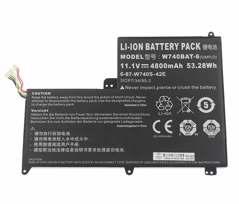 Original 4800mAh 53.28Wh Batterier Clevo 3ICP7/34/95-2