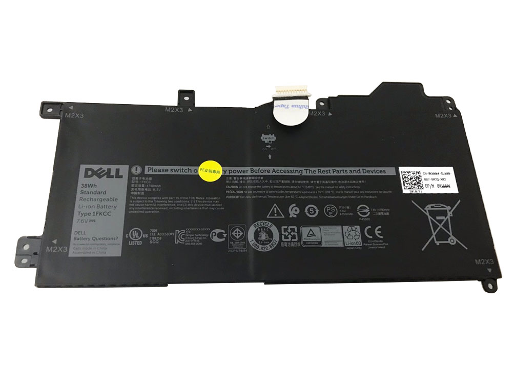 Original 4750mAh 38Wh Dell Latitude 12 2in1 (7210-CGCPG) Batterier
