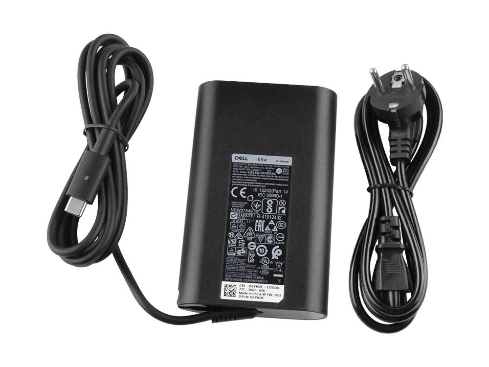 65W USB-C Adapter Laddare Dell Latitude 12 7275-9MD27