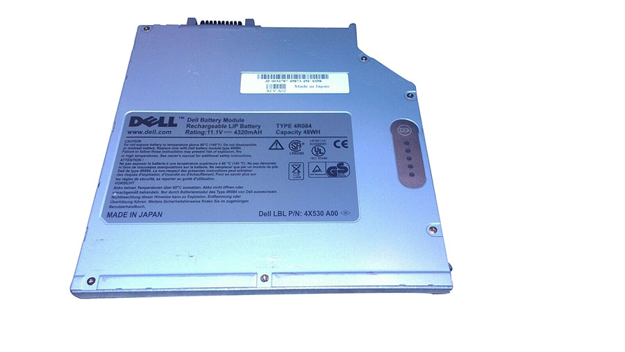 Original 4320mAh 48Wh Media Bay Batterier Dell Latitude D420 D500 D505