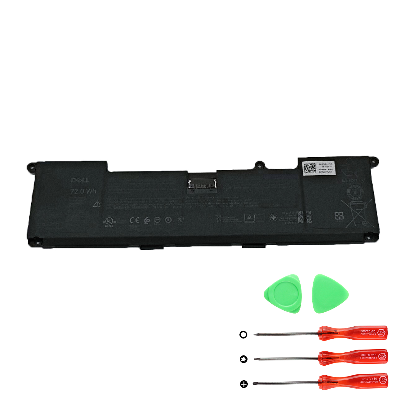 Dell 7PV3H 07PV3H D9V29 Batterier Original 4615mAh 72Wh