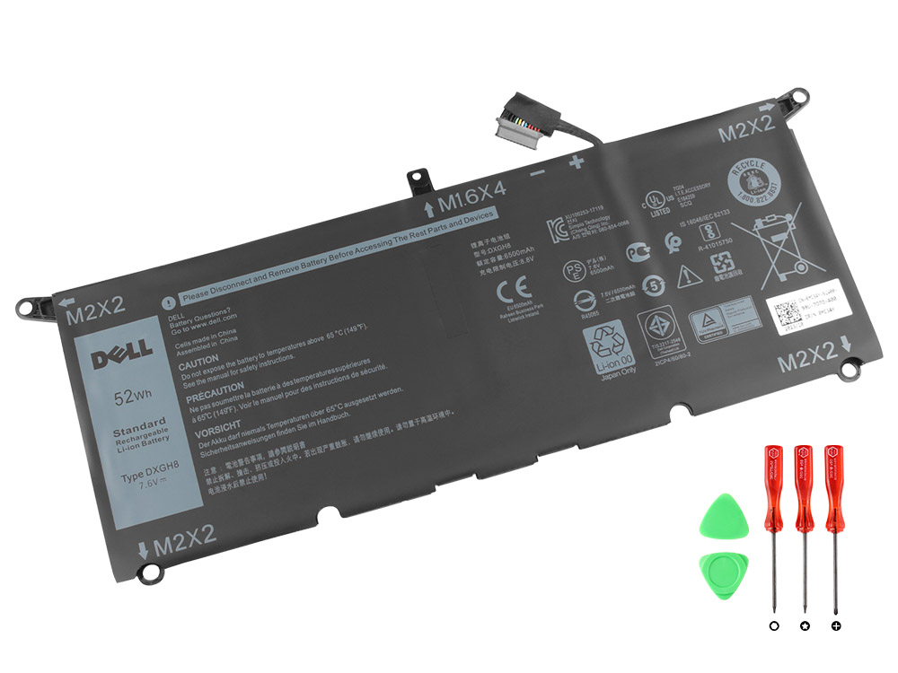 Original 6500mAh 52Wh Batterier Dell G8VCF