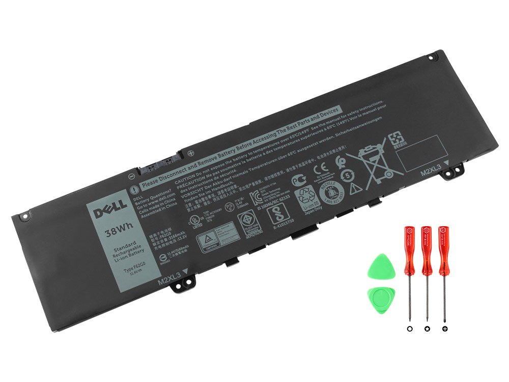 38Wh Original Batterier Dell F62G0 0F62G0 RPJC3