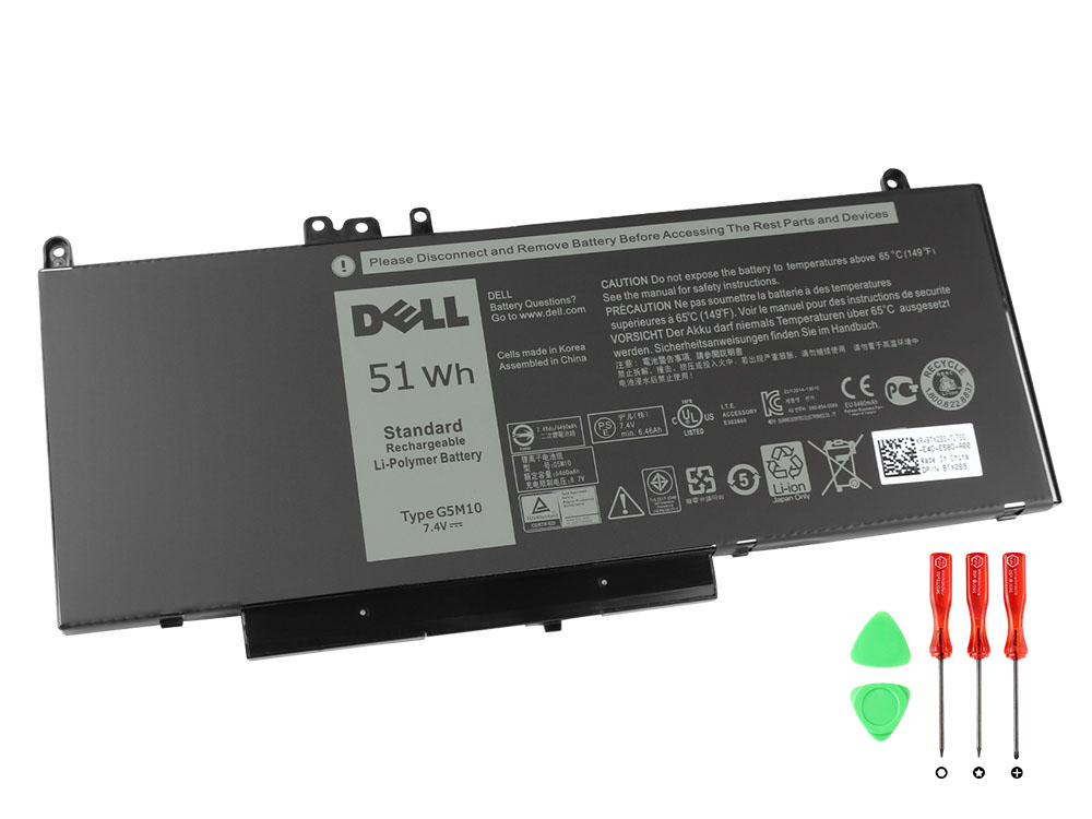 Original 51Wh Batterier Dell F5WW5 K9GVN R9XM9 YM3TC
