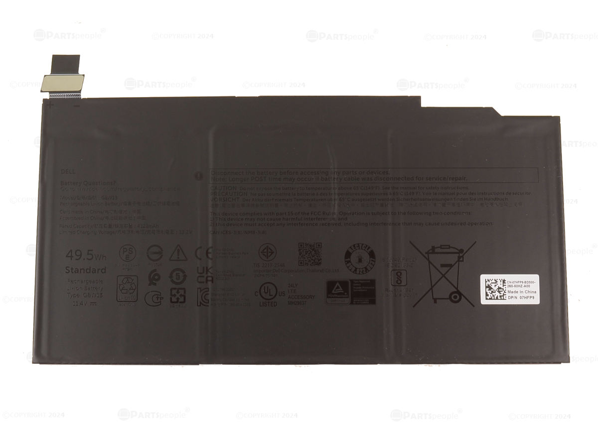 Original 4123mAh 49.5Wh Dell G8W13 0G8W13 7HFP9 Batterier