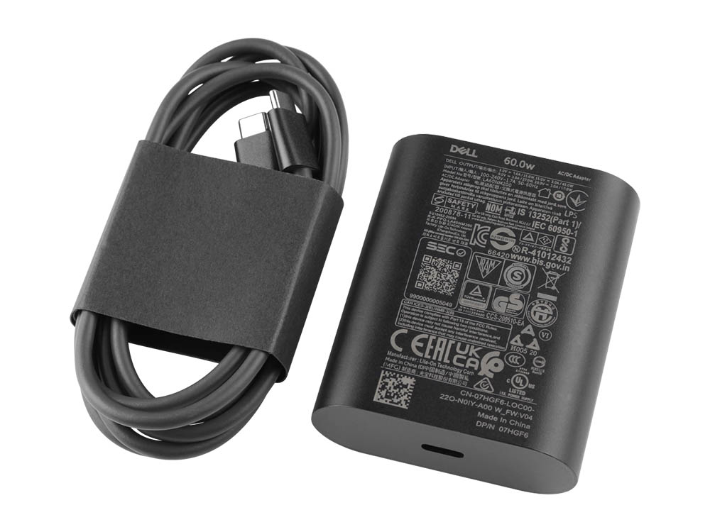 Dell Pro 14 Premium PA14260 GaN Laddare AC Adapter Original 60W USB-C + Kabel