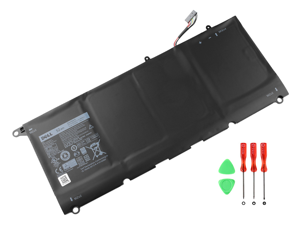 52Whr Batterier Dell JD25G RWT1R XPS 13 9343 P29G004
