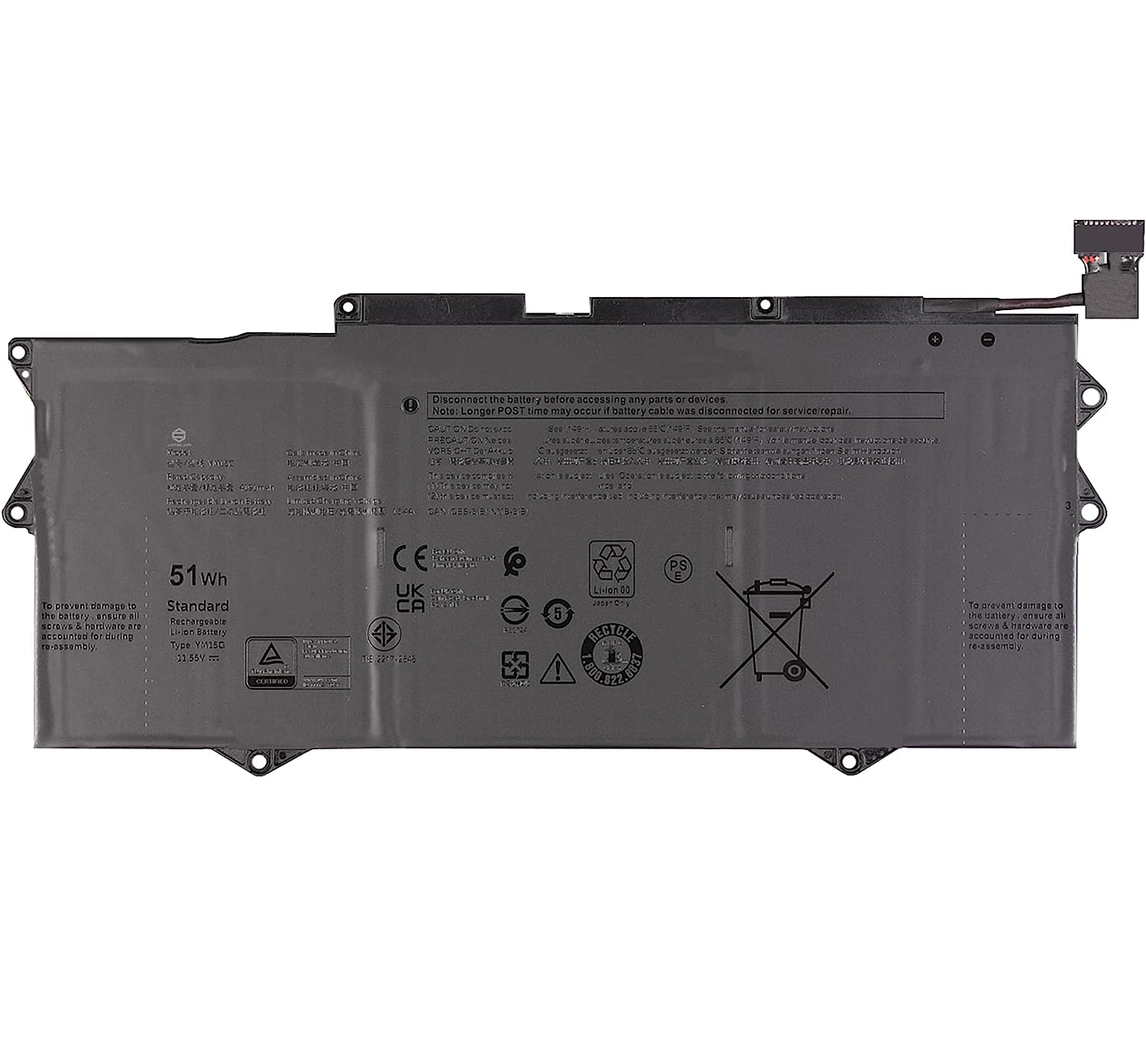 Original 4415mAh 51Wh Dell XPS 13 (9315-1CN5K) Batterier