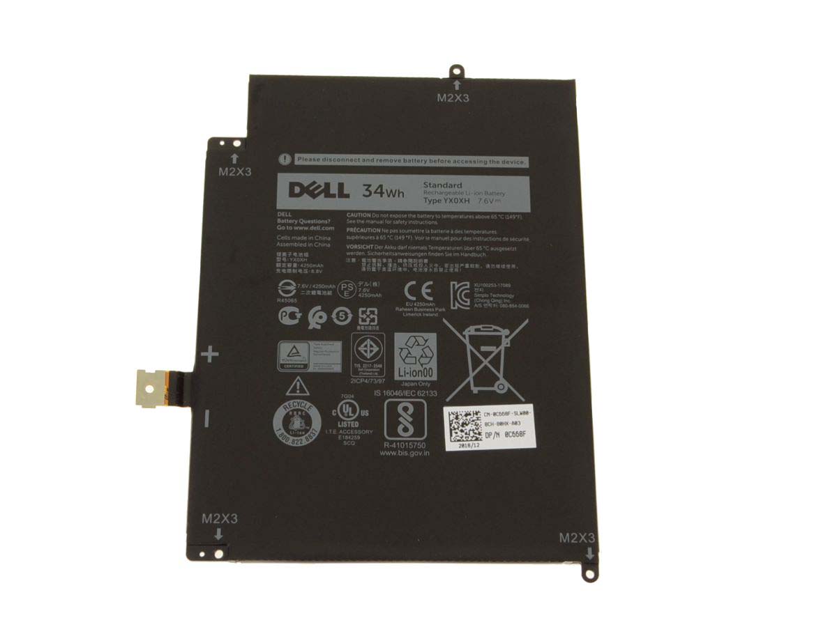 Original 4250mAh 34Wh Batterier Dell Latitude 7285 2-in-1