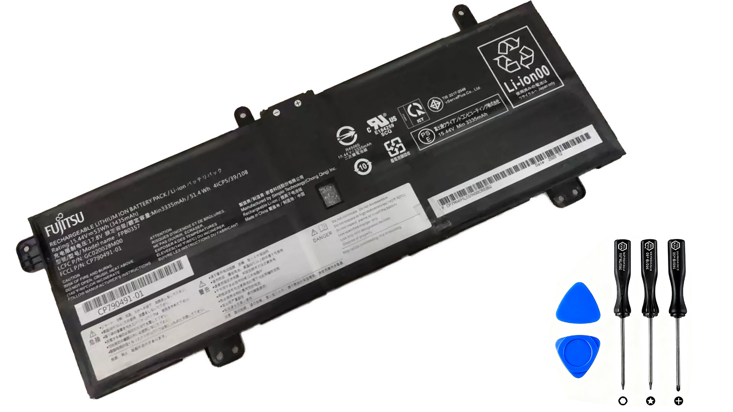 Original Batterier Fujitsu CP790491-01 CP790492-01 3435mAh 53Wh