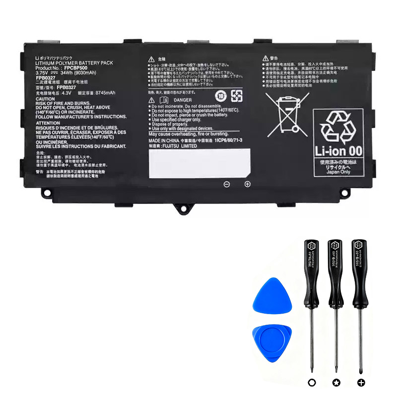 Batterier Fujitsu ARROWS Tab Q506 9030mAh 34Wh