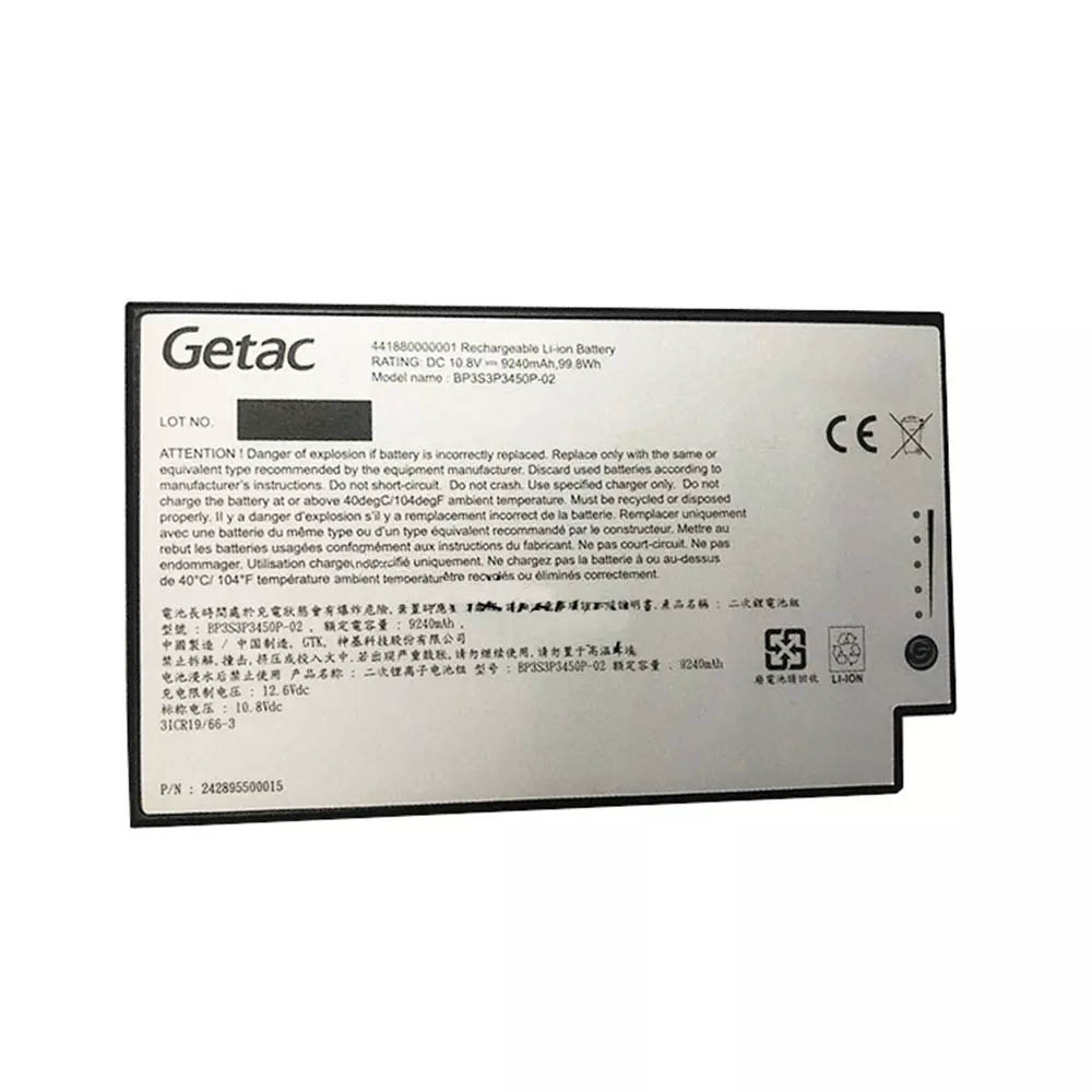 Batterier Getac 242895500049 9240mAh 99.8Wh