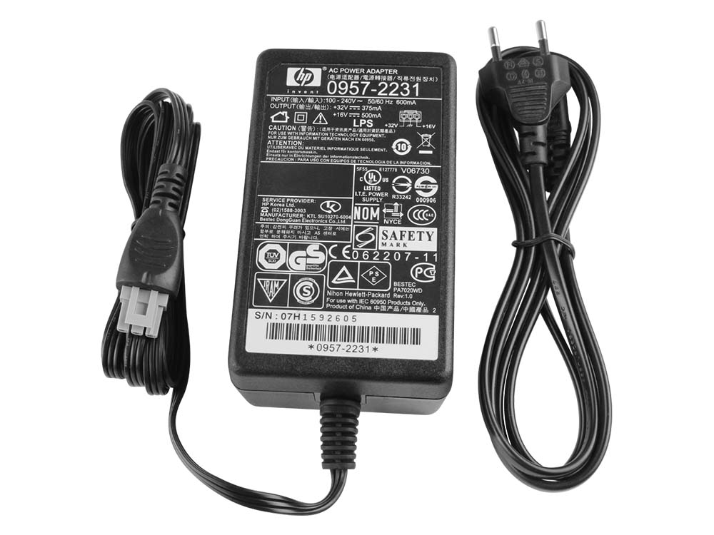 12W HP Deskjet 4135 Printer Original AC Adapter Laddare