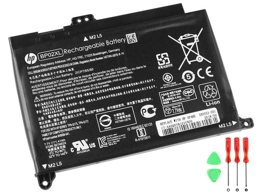 Original 41Wh Batterier HP 849569-541 849569-542 849569-543