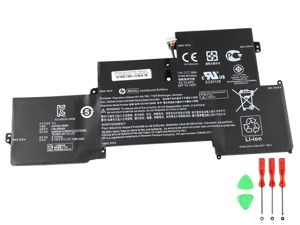 Original 4736mAh 36Wh Batterier HP 759949-2C1 759949-2B1