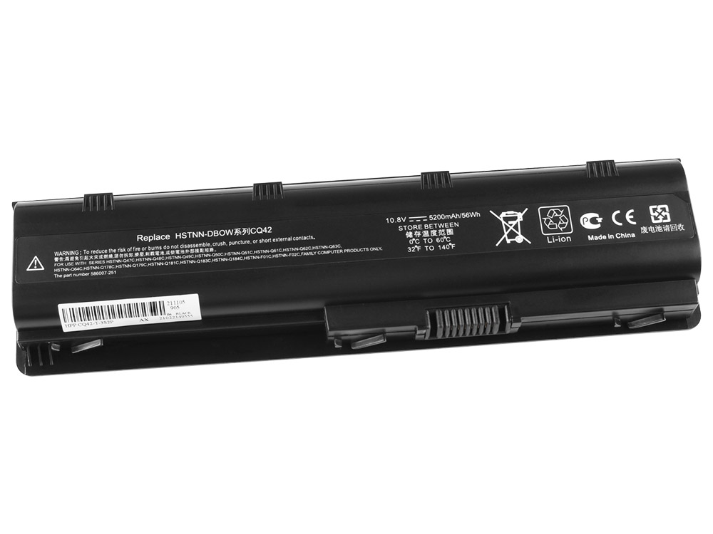 6 celler Batterier HP Compaq MU06 HSTNN-LB0Y HSTNN-Q61C GSTNN-Q62C