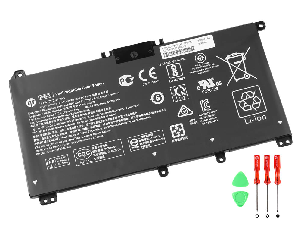 HP 17t-cn400 Batterier Original 3470mAh 41.7Wh