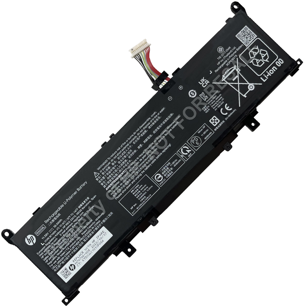 HP 3 Zellen 56.04Wh 4.84Ah RX03056XL-PL Batterier Original